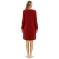 thumbnail image 5 of Xmarks Solid Color Maternity Dress, Pregnant Long Sleeve Labor Delivery Nursing Hospital Gowns, 5 of 6