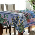 thumbnail image 5 of Yayeee Tablecloths 54" x 54" Rectangle Wrinkle Resistant Party Table Cover, Blue Floral Window, 5 of 8
