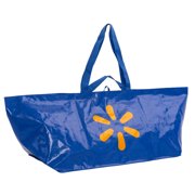 Walmart Jumbo Reusable Shopping Bag, Heavy-Duty Grocery Bag, Blue