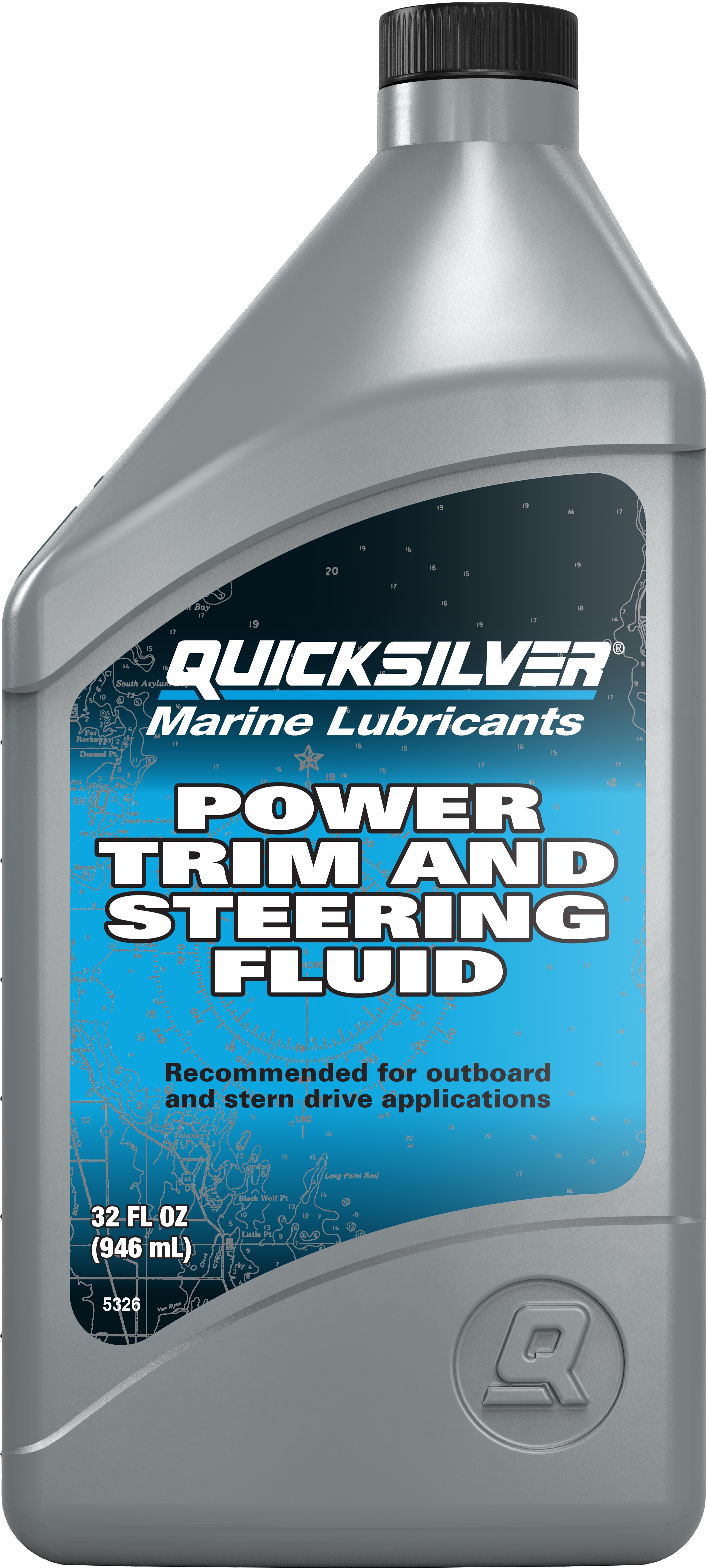 Quicksilver 858075Q01 Power Trim and Steering Fluid, 32 oz