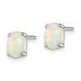 thumbnail image 2 of FB Jewels Sterling Silver Created Opal Post Earrings, 2 of 3