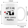 thumbnail image 5 of Funny Panda Heart Mug Cup,Just A Girl Who Loves Pandas Ceramic Mug-11oz Coffee Milk Tea Mug Cup,Gifts For Pandas Lovers Girls Women Teen Girls, 5 of 5