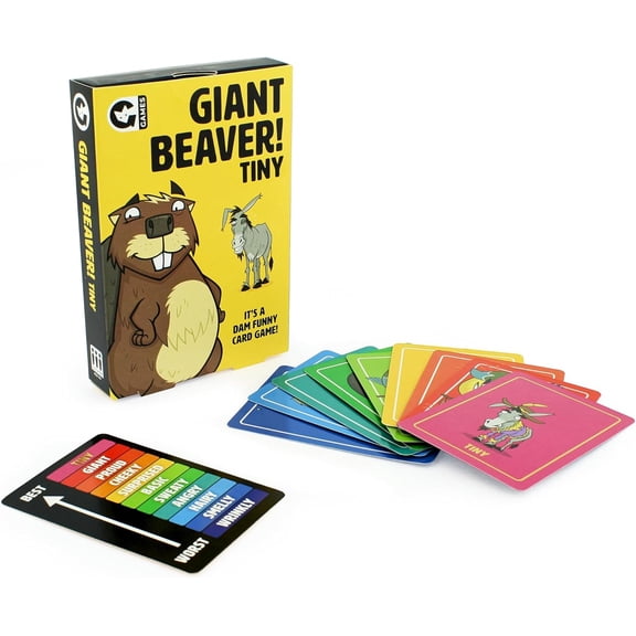 Ginger Fox Giant Beaver! Tiny ! Card Game - Hilarious Adult Animal Nature Game for Ages 16 