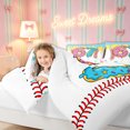 thumbnail image 3 of meiyoeat Dripping 67 Digital Print Twin Bedding for Girls, Donut Sprinkle Baseball Bedding Comforter Set, Star Reversible, 7 Pieces, 3 of 6