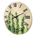 thumbnail image 3 of Designart 'Fern Plant Leaves Detail II' Farmhouse Wood Wall Clock, 3 of 5