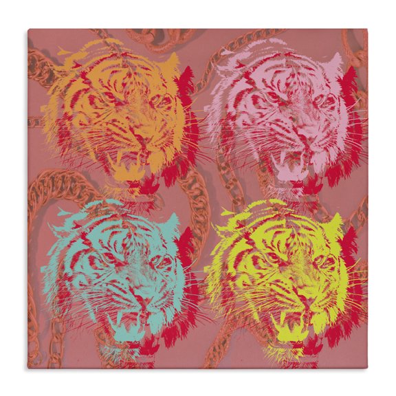 Stupell Industries Bohemian Bold Abstract Tigers Canvas Art, 30 x 30, by Lil' Rue