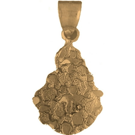 18K Yellow Gold Nugget Pendant - 47 mm