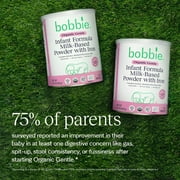 Bobbie Organic Gentle Infant Formula For Everyday Feeding, Milk-Based Powder with 1.2mg Iron, Lactose Recipe, Certified USDA Organic, 14.1 oz Can