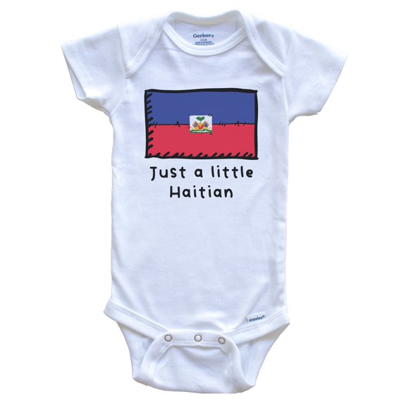 Just A Little Haitian Funny Cute Haiti Flag Baby Bodysuit