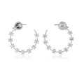 thumbnail image 3 of 1.2 TCW Solid 18 Kt White Gold Baguette SI Clarity HI Color Diamond Fine Earrings, 3 of 4