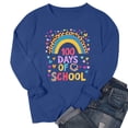 thumbnail image 6 of Xuyuer Women 100 Days of School Sweatshirt: Funny Teacher Shirts School Teaching Long Sleeves Teachers Gifts Tops Teacher Graphic T-Shirts School Days Tee Tops, 6 of 6