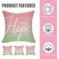 thumbnail image 2 of Faith Hope Love Decorative Throw Pillow Covers 18 x 18 Set of 4, Spring Summer Butterfly Daisy Flower Porch Patio Outdoor Pillowcase, Pink Green Easter Seasonal Cushion Case Home Decor, 2 of 5