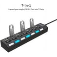 thumbnail image 3 of USB Hub 7-Port USB 2.0 Hub with Individual LED lit Power Switches, 3 of 7