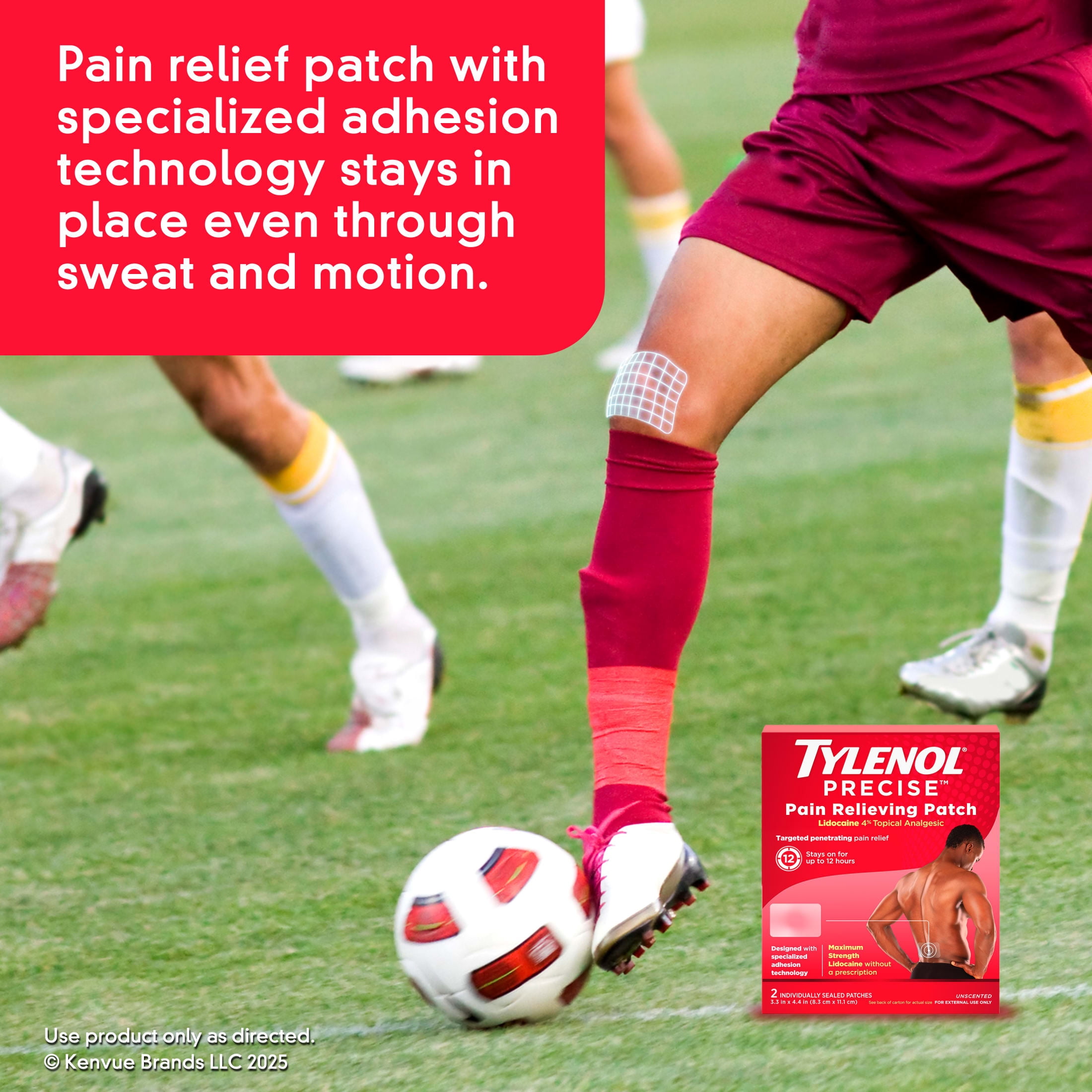 Tylenol Precise Large Pain Reliever Patches, Lidocaine 4%, 4 Count
