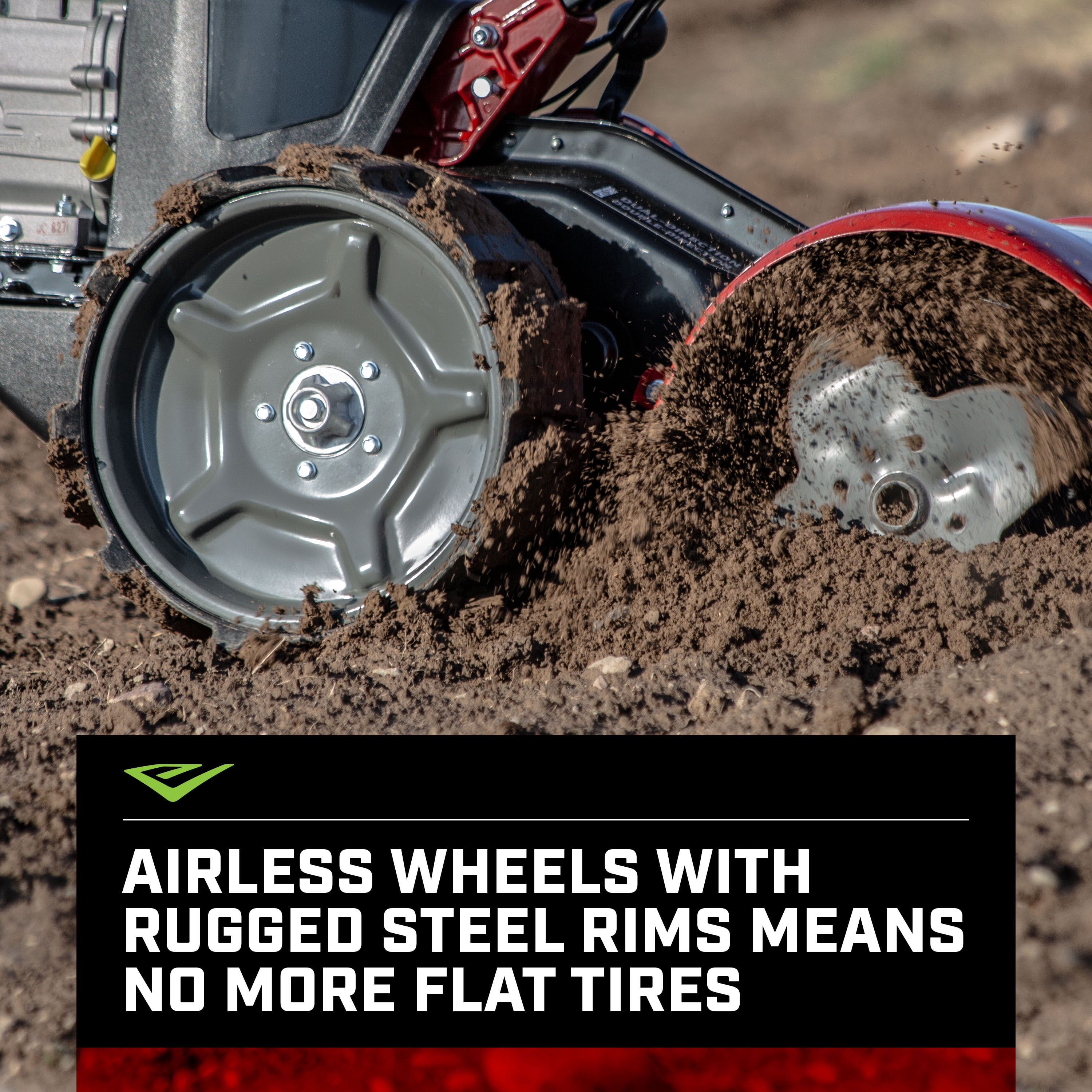 Earthquake 31285 Pioneer Dual Direction Rear Tine Tiller, Powerful 99cc 4-Cycle Viper Engine, Instant Reverse, Airless Wheels, 17” Tilling Width, 11” Tilling Depth, Frustration Free Shifting