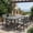 Gray, 4 Chair 1 Table, variant on DEAUL 7-Piece Outdoor Dining Set, All-Weather HIPS Patio Table & 6 Chairs with Umbrella Hole, Outdoor Furniture for Garden Backyard Deck（Black）