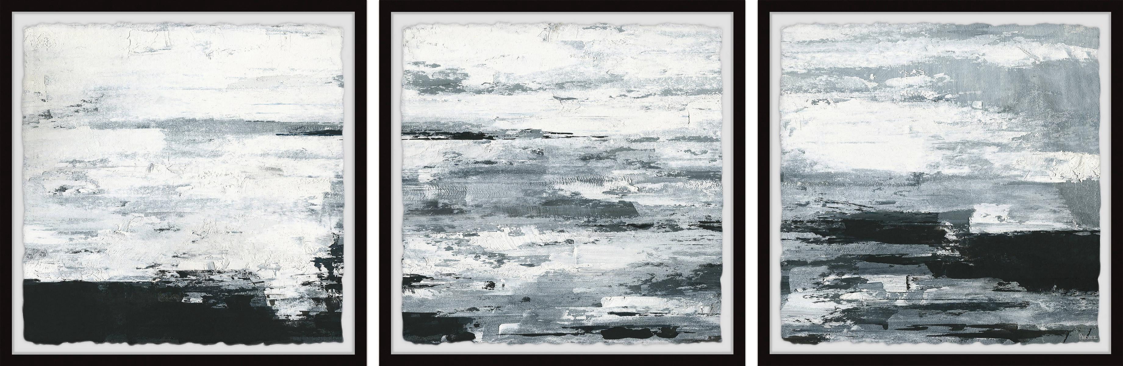 Black and White Smudges Triptych