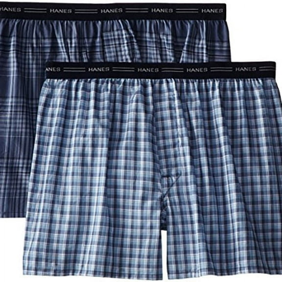 Red Label Mens 2-Pack Exposed Waistband Woven Boxers