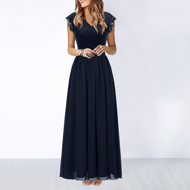 Lace Patchwork Hollow Out Solid V-Neck Sexy Midi Dress Lace Patchwork Hollow Out Solid V-Neck Sexy Midi Dress
