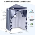 thumbnail image 3 of EAGLE PEAK Flex Ultra Compact 5x5 Pop-up Changing Room Canopy, Portable Privacy Cabana for Pool, Fashion Photoshoots, or Camping (Blue White), 3 of 10