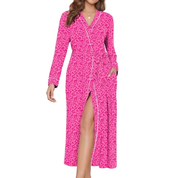 EKOUAER Womens Robes Lightweight Soft Knit Bathrobe Full Length Sleepwear with Pockets Ladies Loungewear