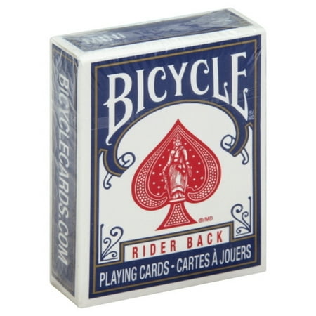 BICYCLE RIDER BACK MINI PLAYING CARD DECKS- 2 DECK SET, ONE RED & ONE BLUE 2.5