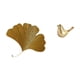 thumbnail image 5 of Esculturas de pared de hojas,Esculturas de pared de hierro forjado con hojas de ginkgo,Escultura de pared con hojas de ginkgo para colgar,Figura de pájaros,Figura de pájaro dorado,decoración, 5 of 8