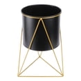 thumbnail image 1 of thinsony Metal Flower Pot Succulent Pot Plant Stand Rack Nordic Style Black L, 1 of 9