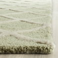 thumbnail image 3 of SAFAVIEH Cambridge Kenneth Geometric Diamonds Wool Area Rug, Light Green/Ivory, 6' x 6' Square, 3 of 5