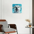 thumbnail image 2 of Square Wall Clock,The Face Of Excited White Maltese Dog,Silent Non-Ticking Wall Clock Decor for Home Office Kitchen Living Room Bedroom(12inch), 2 of 4