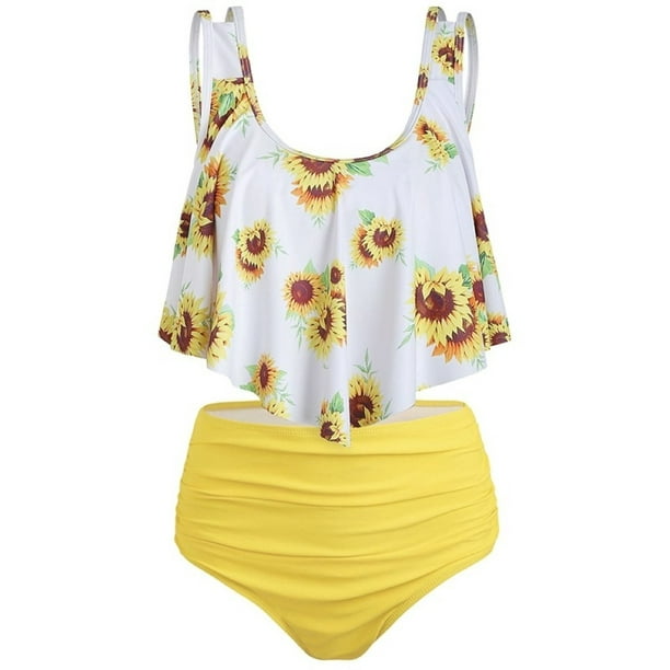 SySea - Summer Plus Size Two Piece Bathing Suit Women Print Swimwear ...