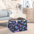 thumbnail image 4 of IAUYY 42*32*30cm Storage Bin with Lid Storage Boxes with Handles,300D Oxford Fabric+Hollow Board Applicable to Clothes Storage Office Storage,The Butterfly with Holographic Effect, 4 of 6