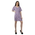 thumbnail image 3 of Moomaya Womens Casual Dresses Short Printed Womens V Neck Flowy Dress Plus Size, 3 of 6