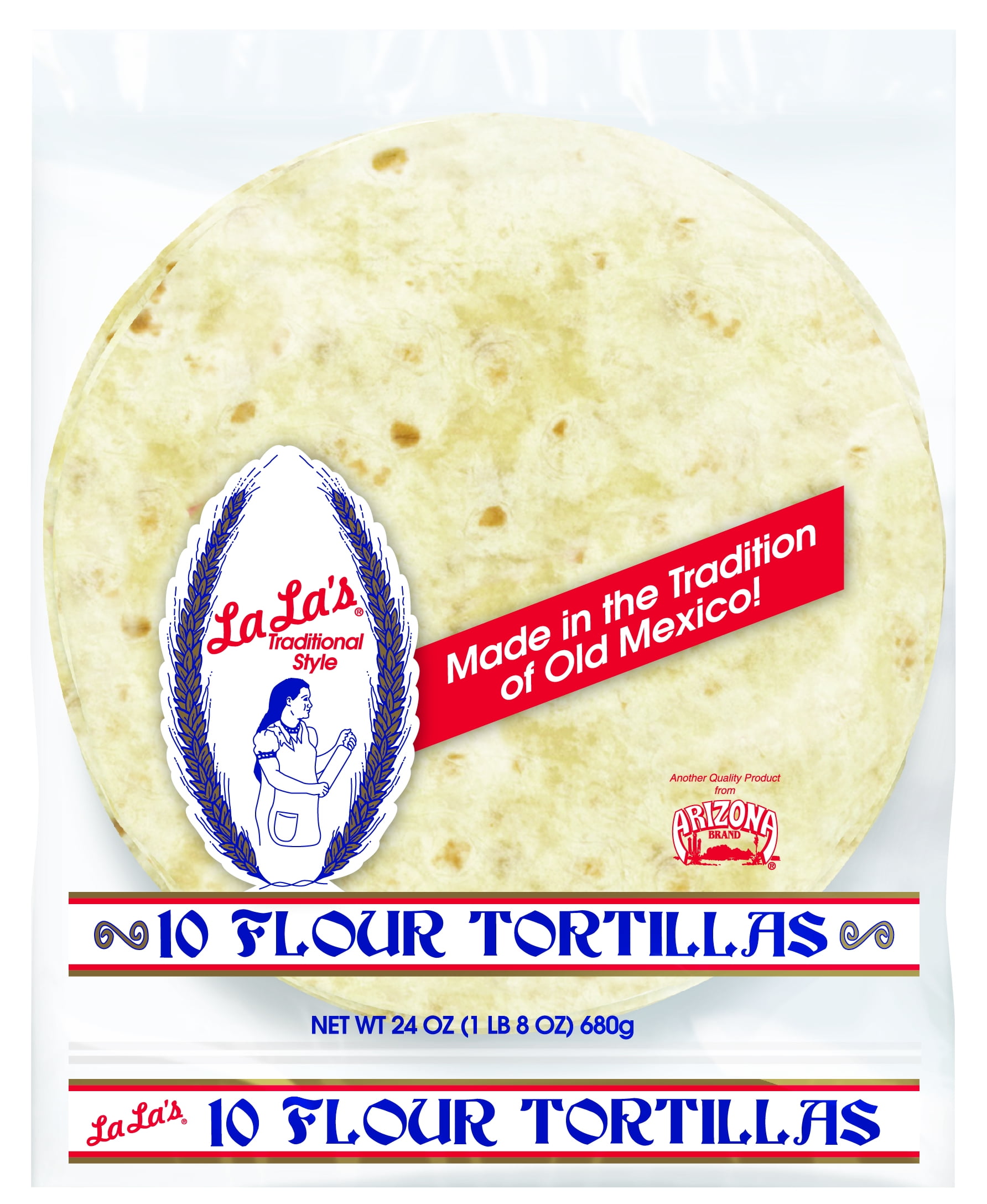 La La's Traditional Style Burrito Flour Tortillas, 10 count