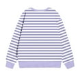 thumbnail image 3 of jobturf Girls Long Sleeve Shirts Casual&nbsp;Loose Crewneck Sweatshirt Comfy Lightweight Going Out Tops Fall Spring Fashion Striped Blouses Size&nbsp;1-12&nbsp;Years, 3 of 7