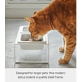 thumbnail image 3 of Yamazaki Home Pet Food Bowl - Two Styles, White, Steel + Ceramic, Tall, 1.25 cups, 300 milliliters per bowl, No Assembly, 3 of 7
