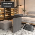 thumbnail image 5 of 2 Ft. Grey Bamboo Wave Room Divider with Portable Screen Design, 5 of 7