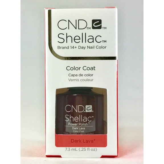 CND - Shellac Nail Polish Dark Lava, 0.25 oz