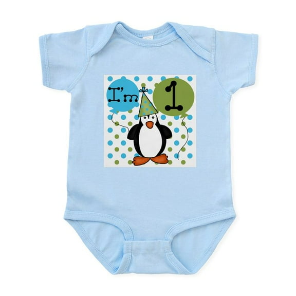 CafePress - Penguin 1St Birthday Infant Bodysuit - Baby Light Bodysuit, Size Newborn - 24 Months