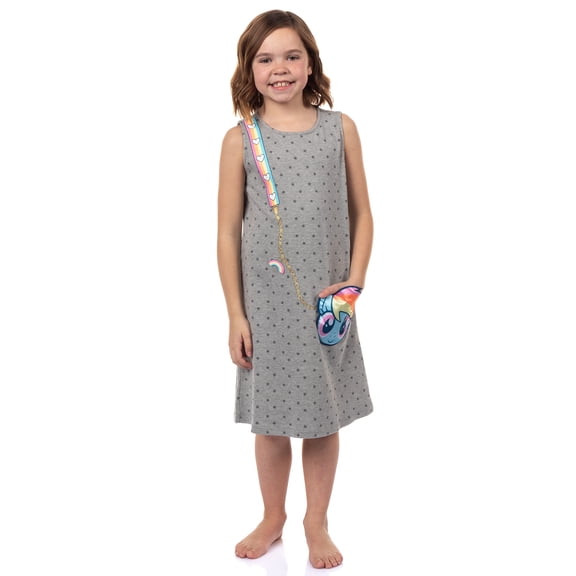 My Little Pony Friendship Is Magic Girl's Rainbow Dash Tank Top Dress For Kids