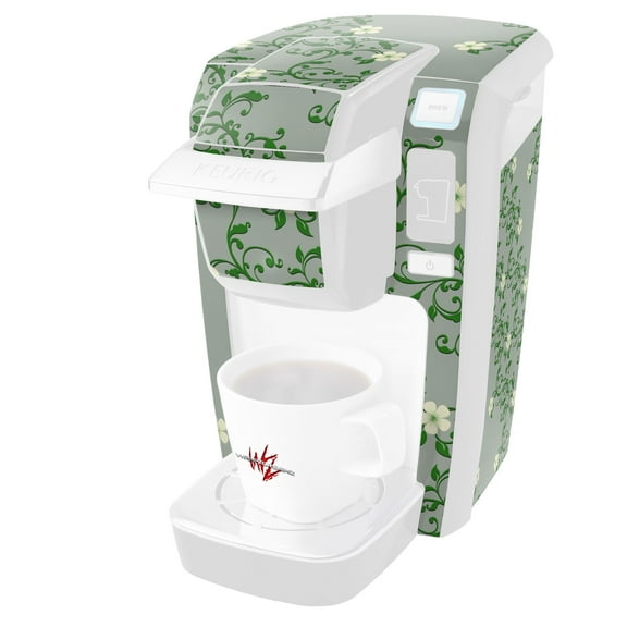 Victorian Design Green - Decal Style Vinyl Skin fits Keurig K10 / K15 Mini Plus Coffee Makers (KEURIG NOT INCLUDED)