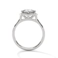 thumbnail image 2 of Vintage-Inspired Floral Moissanite Ring 14K White Gold Plated, 2 of 3