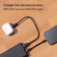 thumbnail image 2 of Refurbished Mophie Power Boost Portable Charger, 10000mAh Battery, USB-A and USB-C Ports, Black, 2 of 6