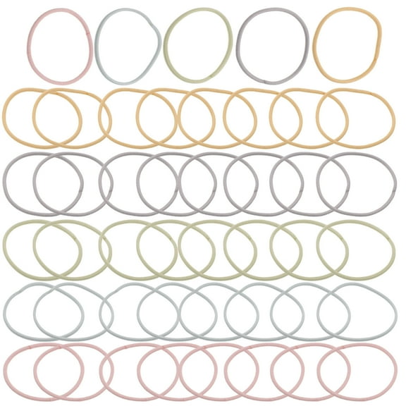 Raindrops 100pcs Women Thin Seamless Hair Ties For Little Girls Comfortable And Stretchy Elastic Hair Bands Fashionable Ponytail Holders Hair Accessory