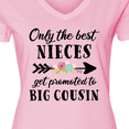 thumbnail image 4 of Inktastic Only the Best Nieces Get Promoted to Big Cousin Women's V-Neck T-Shirt, 4 of 5