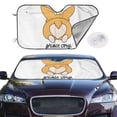 thumbnail image 2 of Haiem Prince Corgi Dog Car Windshield Sun Shade - Blocks UV Rays Sun Visor Protector, Sunshade to Keep Your Vehicle Cool, Universal Fit SUV Van Sedan-Small, 2 of 7