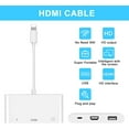 thumbnail image 2 of Lightning to HDMI Adapter, 3 in 1 Lightning 1080P Digital AV Adapter with USB Socket, PD Connection, HDMI Adapter for Phone to TV, Lightning Cable Converter Compatible with Pad / Phone XS max / X / 8, 2 of 7