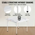 thumbnail image 4 of KFFKFF 35.4'' Foldable Multifunctional Square Game Table Portable Domino Game Table  with 4Cup Holders/4 Chip Trays/Dominoes for Mahjong Poke Puzzles  for Mahjong Poker Game and Dice Game,White, 4 of 9