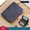 thumbnail image 1 of PENGX 9-Slot Credit Card Holder with Zipper ID Case  Faux Leather Coin Purse & Card Storage Bag, 1 of 7