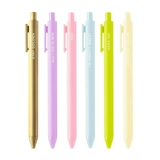 TOOT Winning Sayings Gel Jotter Pens Set of 6, Multi